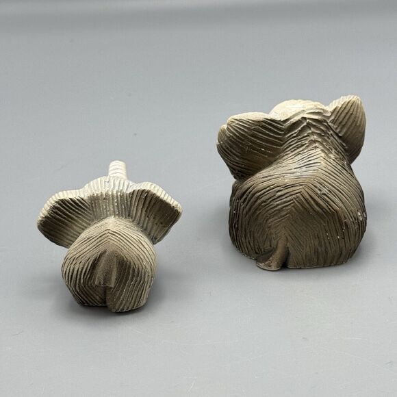 Vtg Artesania Rinconada Sitting African Momma Elephant and Baby Figurine Uruguay - Picture 7 of 10